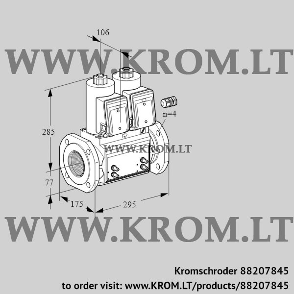 Kromschroder VCS 665F05NNWR3B/MMMM/PPPP, 88207845 double solenoid valve, 88207845