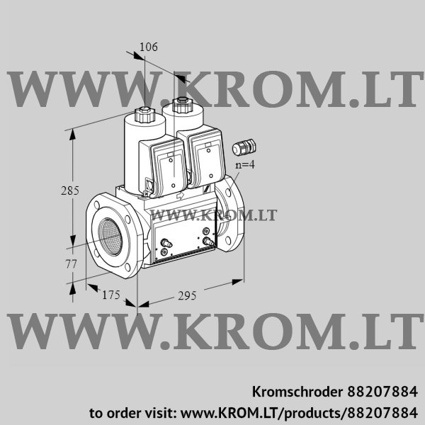 Kromschroder VCS 665F05NNWR3B/MPPM/MPPM, 88207884 double solenoid valve, 88207884