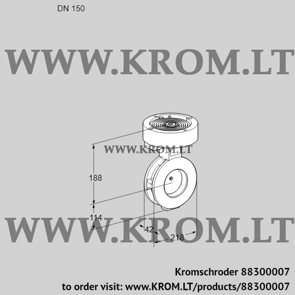 Kromschroder BVGF 150Z05, 88300007 butterfly valve, 88300007