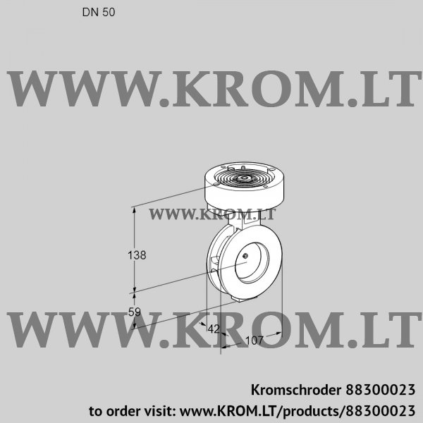 Kromschroder BVAF 50Z05, 88300023 butterfly valve, 88300023