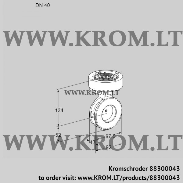 Kromschroder BVGF 40W05, 88300043 butterfly valve, 88300043