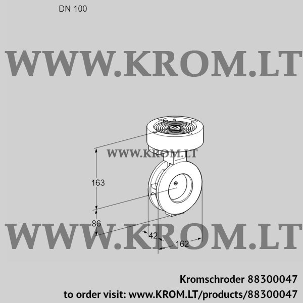 Kromschroder BVGF 100W05, 88300047 butterfly valve, 88300047