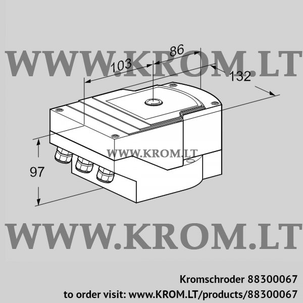 Kromschroder IC 20-15W3TR10, 88300067 actuator, 88300067