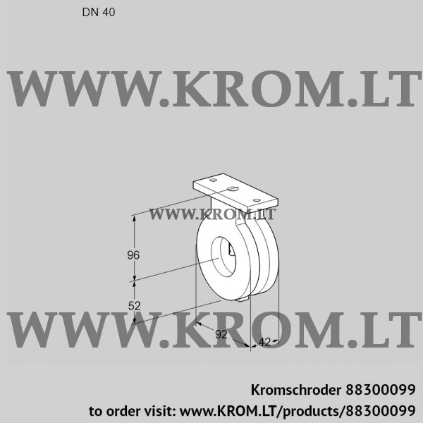 Kromschroder BVA 40Z05, 88300099 butterfly valve, 88300099