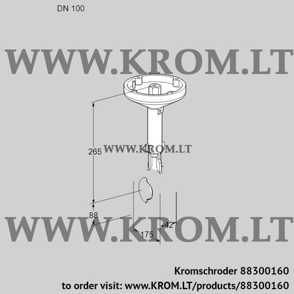 Kromschroder BVH 100Z01A, 88300160 butterfly valve, 88300160