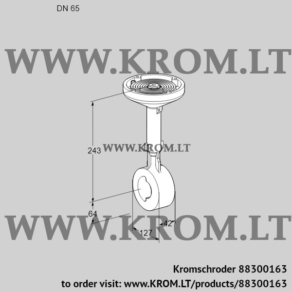 Kromschroder BVHM 65Z01A, 88300163 butterfly valve, 88300163