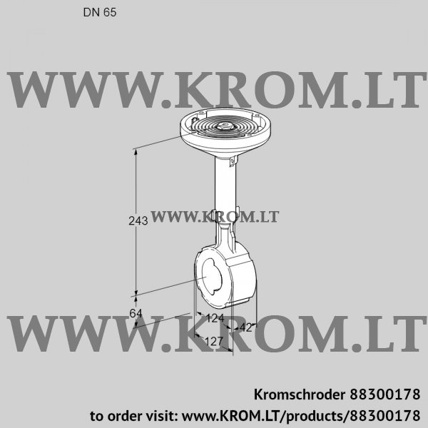 Kromschroder BVHM 65W01A, 88300178 butterfly valve, 88300178