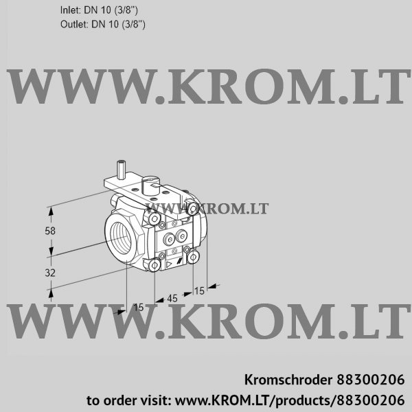 Kromschroder VFC 110/10R05-15PPPP, 88300206 linear flow control, 88300206
