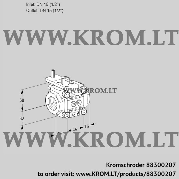 Kromschroder VFC 115/15R05-15PPPP, 88300207 linear flow control, 88300207