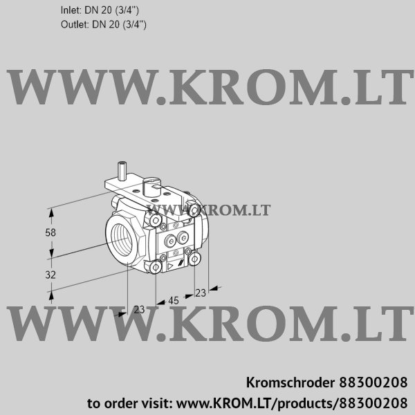 Kromschroder VFC 120/20R05-15PPPP, 88300208 linear flow control, 88300208