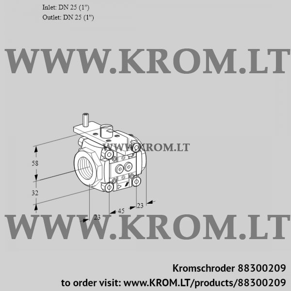 Kromschroder VFC 125/25R05-15PPPP, 88300209 linear flow control, 88300209