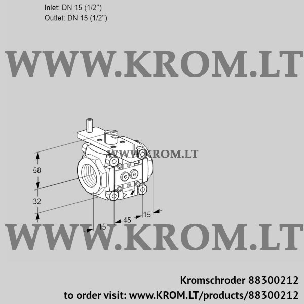 Kromschroder VFC 115/15R05-20PPPP, 88300212 linear flow control, 88300212