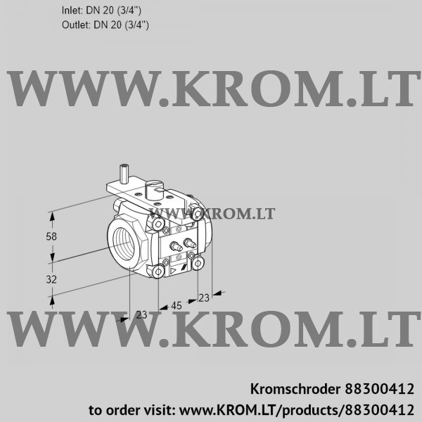 Kromschroder VFC 120/20R05-08MMPP, 88300412 linear flow control, 88300412