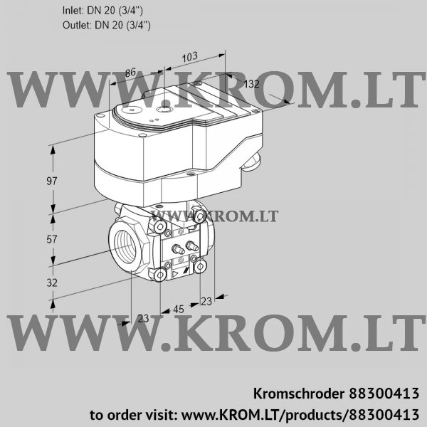 Kromschroder IFC 120/20R05-08MMPP/20-60W3E, 88300413 linear flow control, 88300413