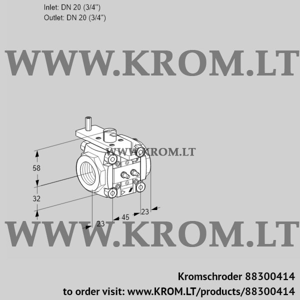 Kromschroder VFC 120/20R05-15MMMM, 88300414 linear flow control, 88300414