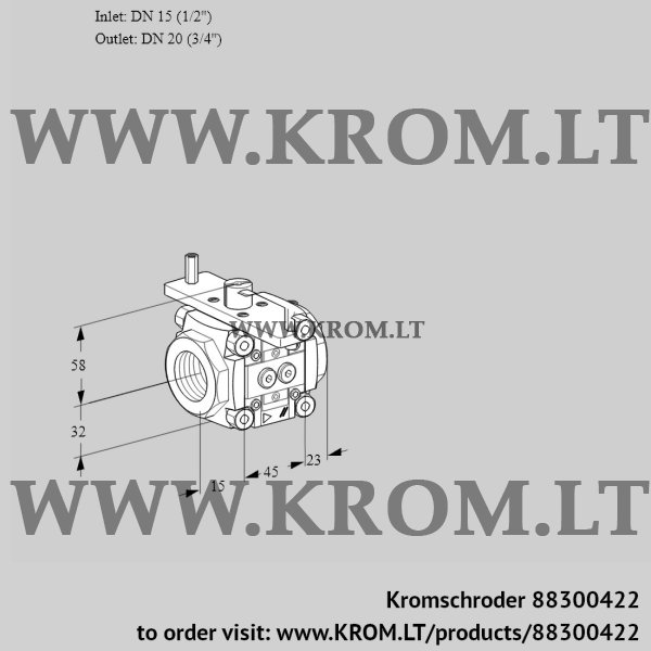 Kromschroder VFC 115/20R05-15PPPP, 88300422 linear flow control, 88300422