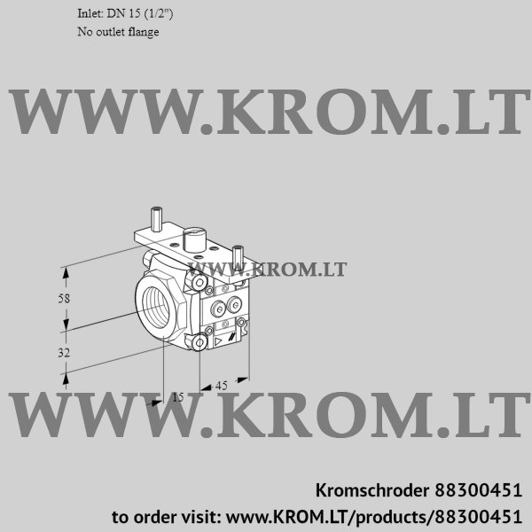 Kromschroder VFC 115/-R05-15PPPP, 88300451 linear flow control, 88300451