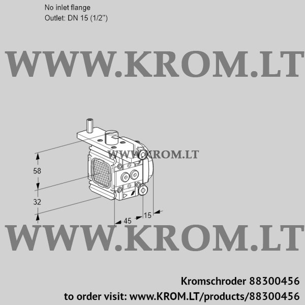 Kromschroder VFC 1-/15R05-15PPPP, 88300456 linear flow control, 88300456