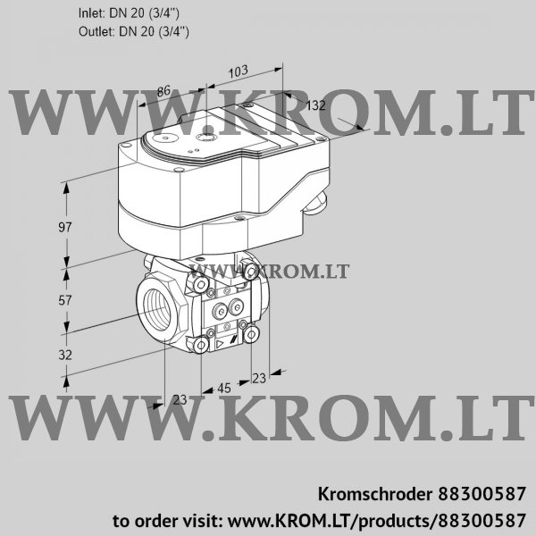 Kromschroder IFC 120/20R05-20PPPP/20-60W3E, 88300587 linear flow control, 88300587