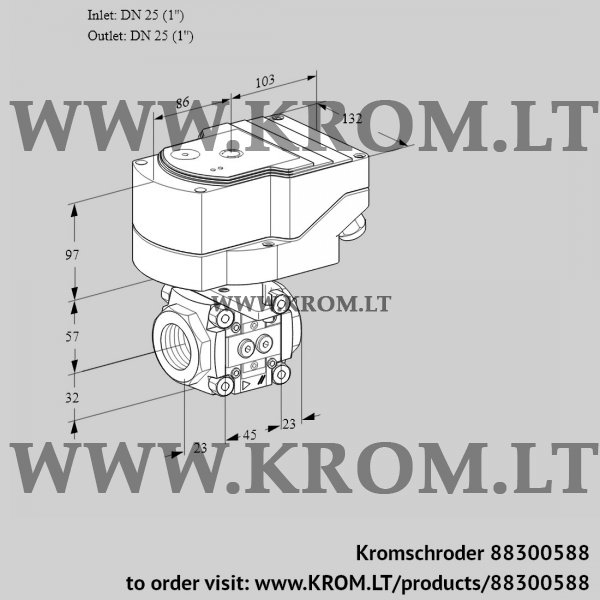 Kromschroder IFC 125/25R05-20PPPP/20-60W3E, 88300588 linear flow control, 88300588