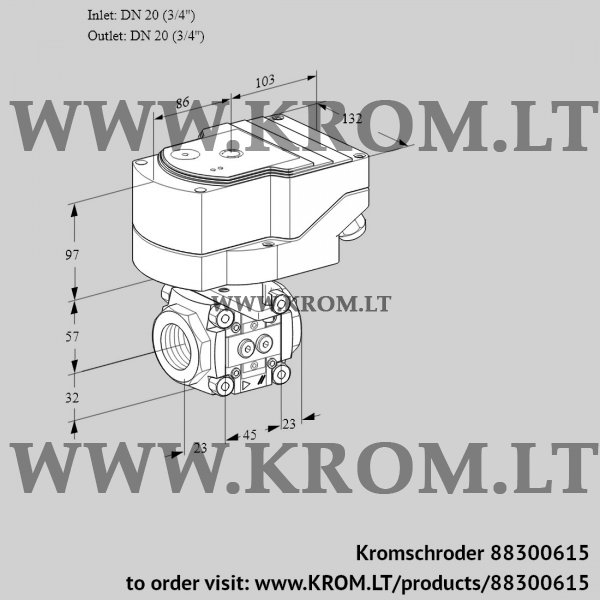 Kromschroder IFC 120/20R05-20PPPP/20-60W3TR10, 88300615 linear flow control, 88300615