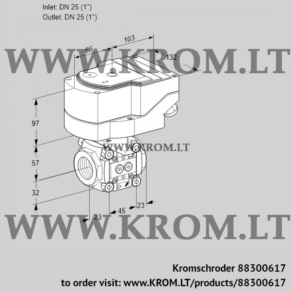 Kromschroder IFC 125/25R05-20PPPP/20-30W3T, 88300617 linear flow control, 88300617