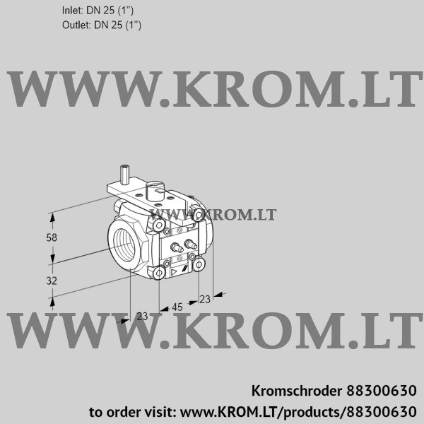 Kromschroder VFC 125/25R05-20MMPP, 88300630 linear flow control, 88300630