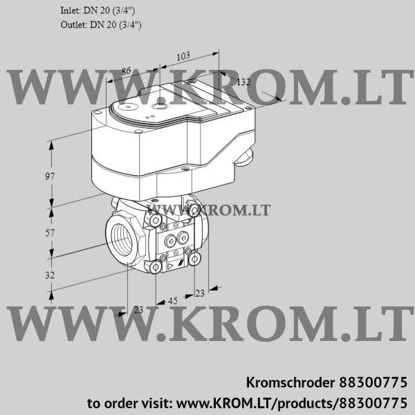 Kromschroder IFC 1T20/20N05-08PPPP/20-15Q3E, 88300775 linear flow control, 88300775