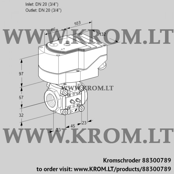Kromschroder IFC 120/20R05-20MMPP/20-60W3TR10, 88300789 linear flow control, 88300789