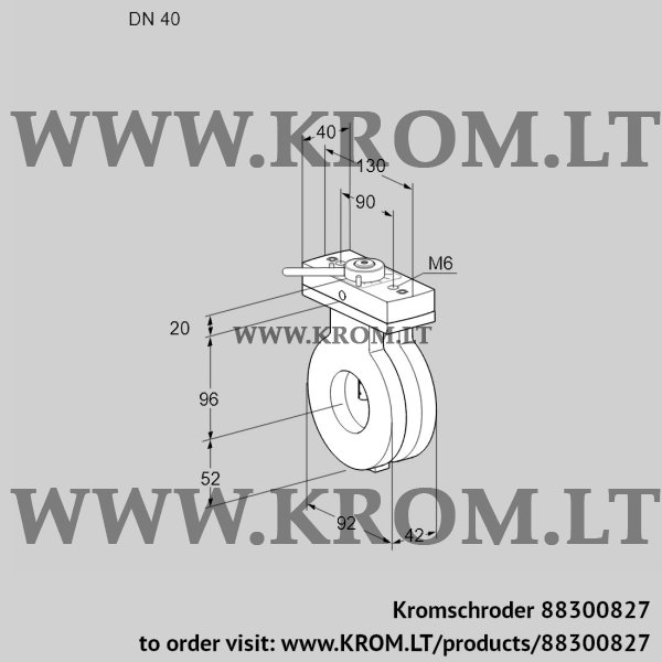 Kromschroder BVG 40Z05H, 88300827 butterfly valve, 88300827