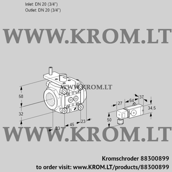 Kromschroder VFC 120/20R05-083-2-, 88300899 linear flow control, 88300899