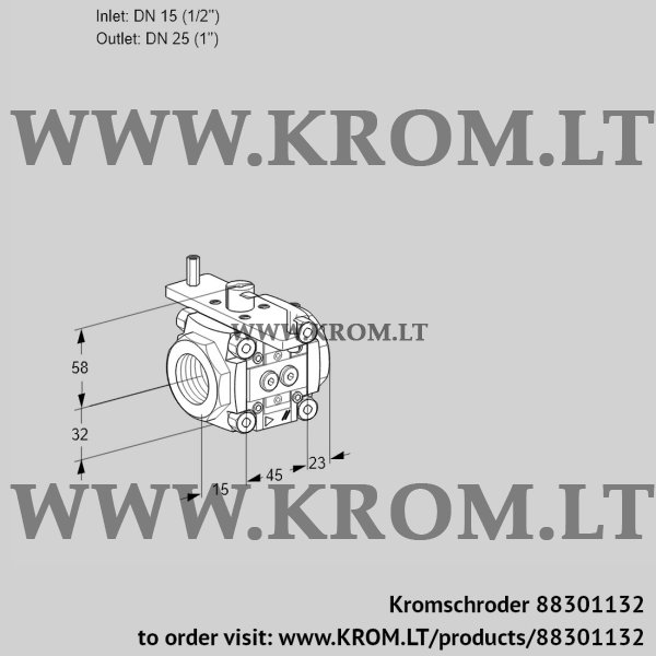 Kromschroder VFC 115/25R05-08PPPP, 88301132 linear flow control, 88301132