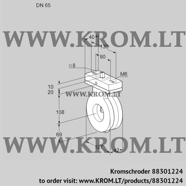 Kromschroder BVG 65Z05V, 88301224 butterfly valve, 88301224