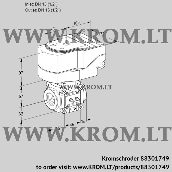 Kromschroder IFC 1T15/15N05-15MMPP/40A2A, 88301749 linear flow control, 88301749