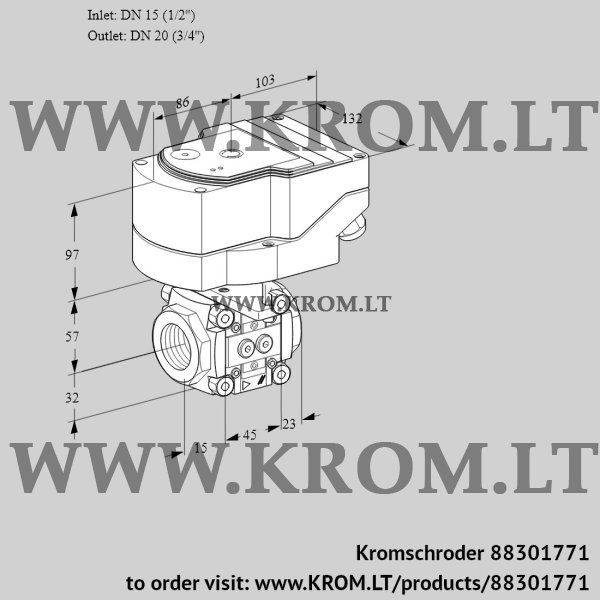 Kromschroder IFC 115/20R05-08PPPP/40A2AR10, 88301771 linear flow control, 88301771