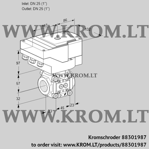 Kromschroder IFC 1T25/25N05-20PPPP/20-15Q3E-I, 88301987 linear flow control, 88301987