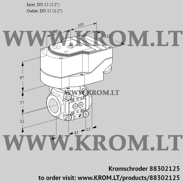 Kromschroder IFC 115/15R05-15PPPP/20-30W3T, 88302125 linear flow control, 88302125