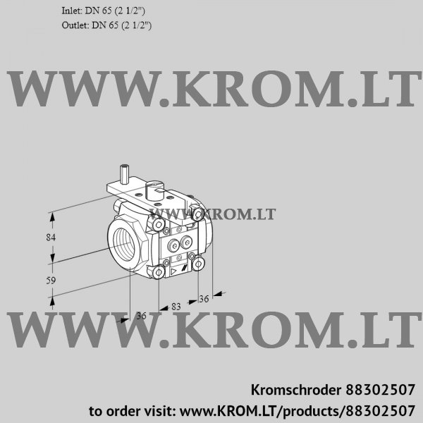 Kromschroder VFC 365/65R05-25PPPP, 88302507 linear flow control, 88302507