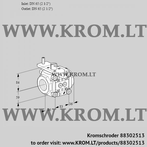 Kromschroder VFC 365/65R05-40PPPP, 88302513 linear flow control, 88302513