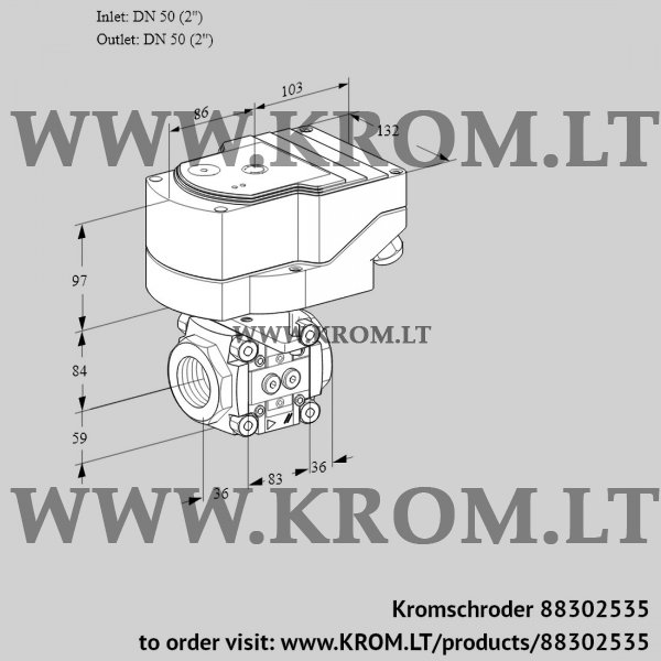 Kromschroder IFC 350/50R05-40PPPP/20-60W3T, 88302535 linear flow control, 88302535