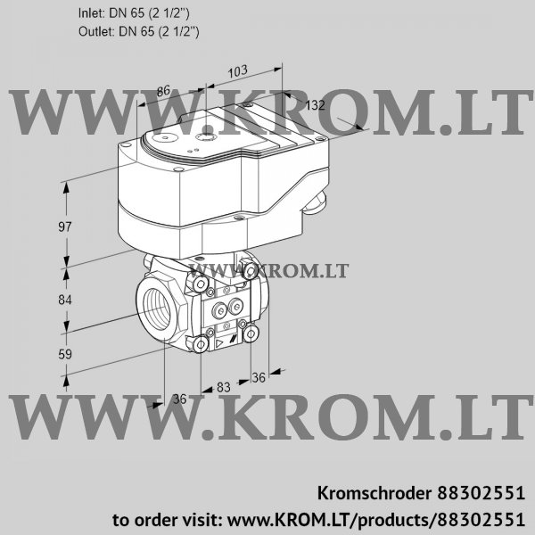 Kromschroder IFC 365/65R05-32PPPP/20-60Q3T, 88302551 linear flow control, 88302551