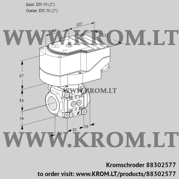 Kromschroder IFC 3T50/50N05-32PPPP/20-60Q3E, 88302577 linear flow control, 88302577