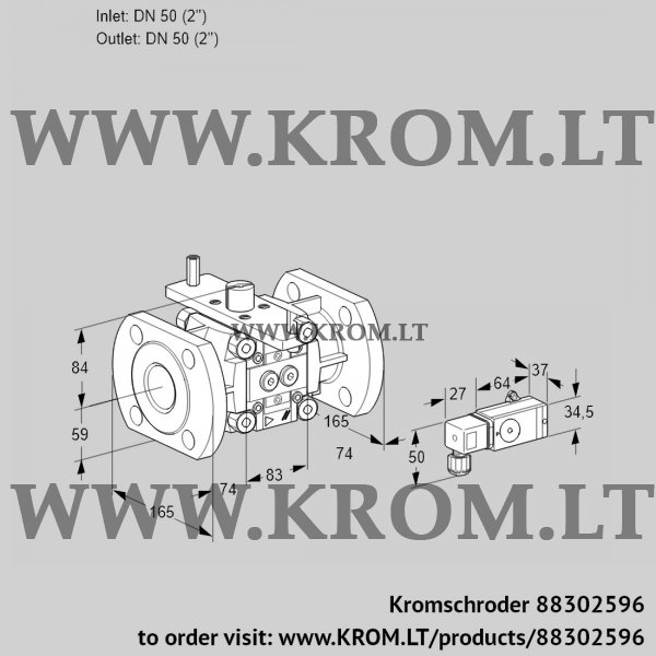 Kromschroder VFC 350/50F05-251-MM, 88302596 linear flow control, 88302596