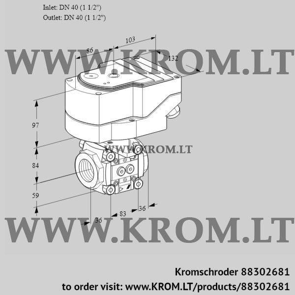 Kromschroder IFC 340/40R05-32PPPP/20-60W3TR10, 88302681 linear flow control, 88302681