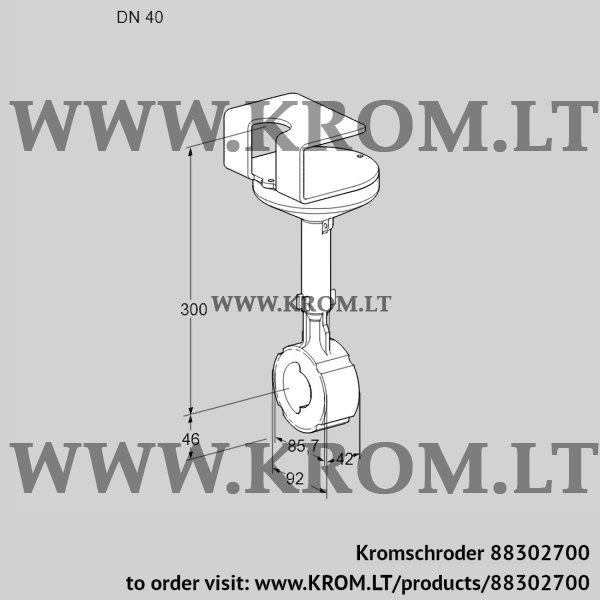 Kromschroder BVHR 40W01A, 88302700 butterfly valve, 88302700