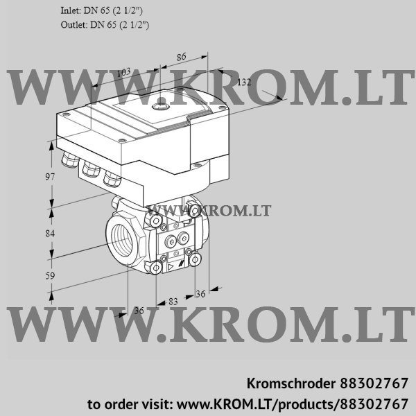 Kromschroder IFC 365/65R05-32PPPP/20-30W3TR10-I, 88302767 linear flow control, 88302767