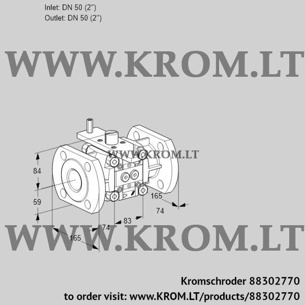 Kromschroder VFC 350/50F05-32PPPP, 88302770 linear flow control, 88302770