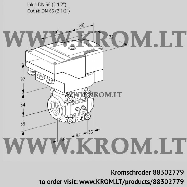 Kromschroder IFC 365/65R05-25MMPP/20-15W3TR10-I, 88302779 linear flow control, 88302779