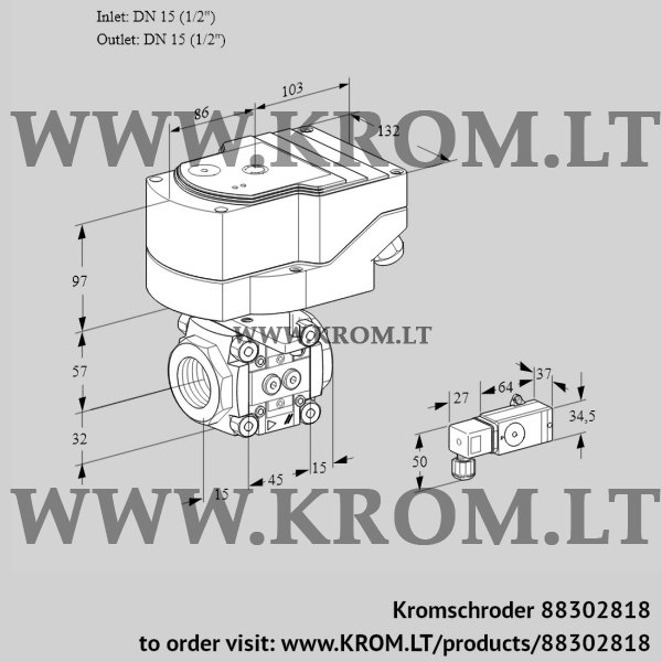 Kromschroder IFC 115/15R05-08PP-2/20-60W3T, 88302818 linear flow control, 88302818