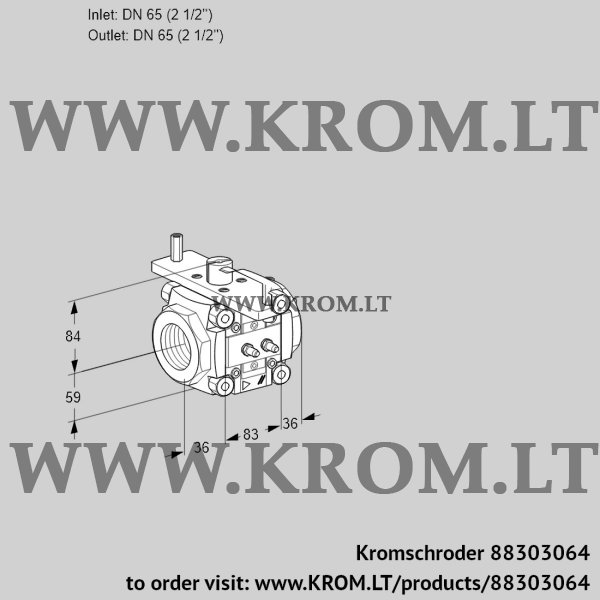 Kromschroder VFC 3T65/65N05-40MMMM, 88303064 linear flow control, 88303064